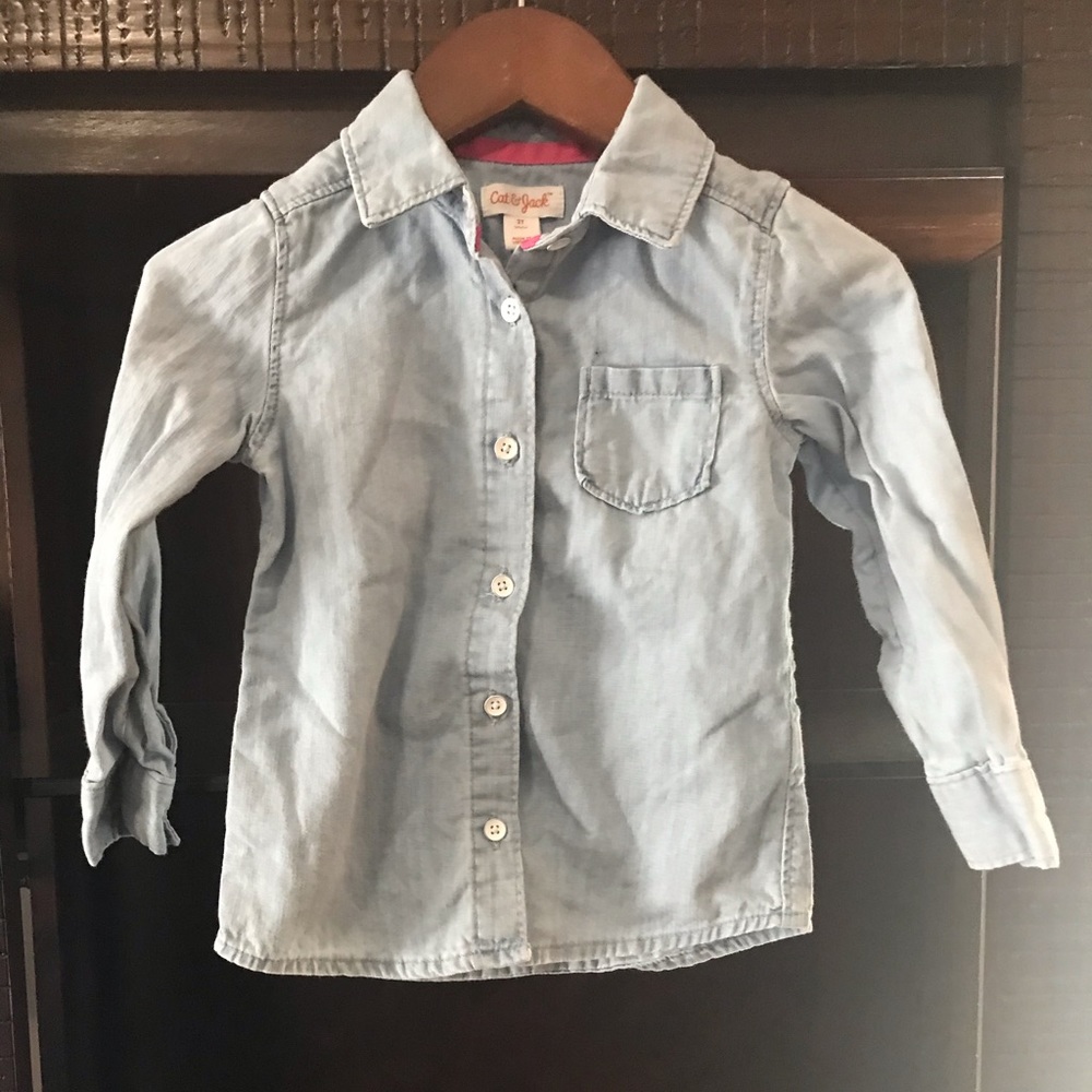 Cat & Jack light denim shirt